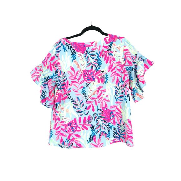 Lilly Pulitzer Darlah Ruffle Sleeve Top - Picture 6 of 6